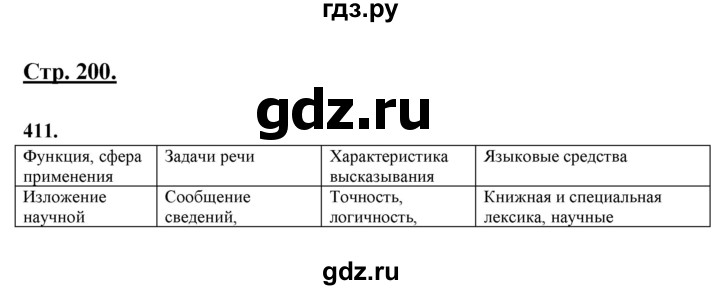 ГДЗ по русскому языку 10‐11 класс Рыбченкова  Базовый уровень упражнение - 411, Решебник