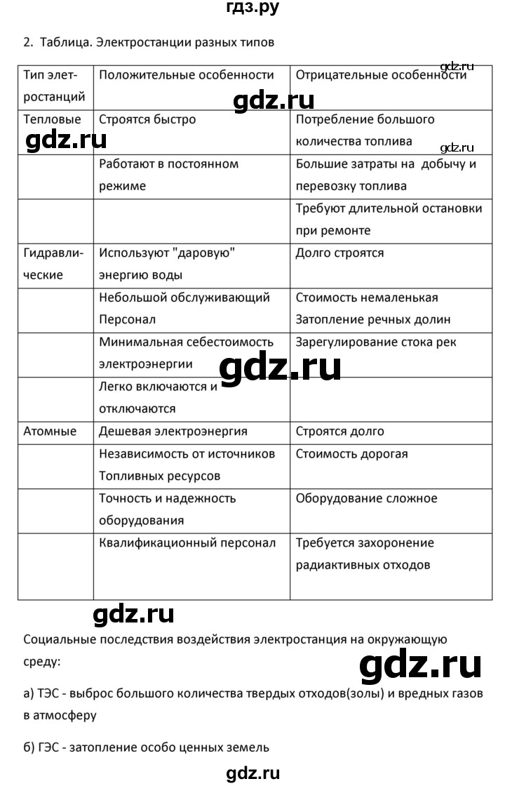 ГДЗ по географии 9 класс  Алексеев   §8 / вопросы и задания - 2, Решебник к учебнику 2020