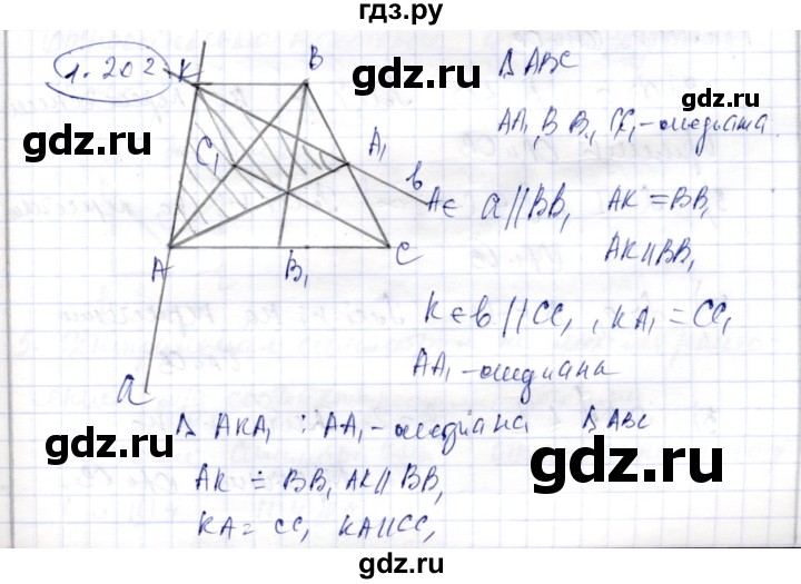 ГДЗ по геометрии 9 класс Шыныбеков   раздел 1 / задача - 1.202, Решебник