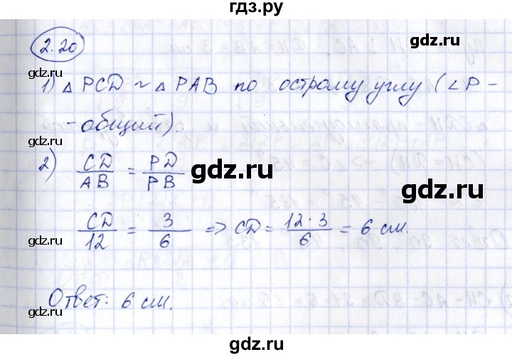 ГДЗ по геометрии 10 класс Шыныбеков   раздел 2 - 2.20, Решебник