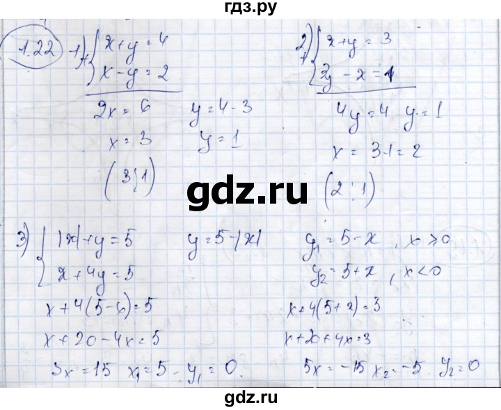ГДЗ по алгебре 9 класс Шыныбеков   раздел 1 - 1.22, Решебник