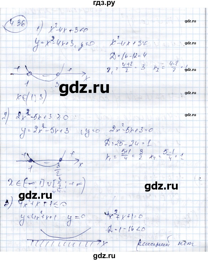ГДЗ по алгебре 9 класс Шыныбеков   раздел 4 - 4.36, Решебник