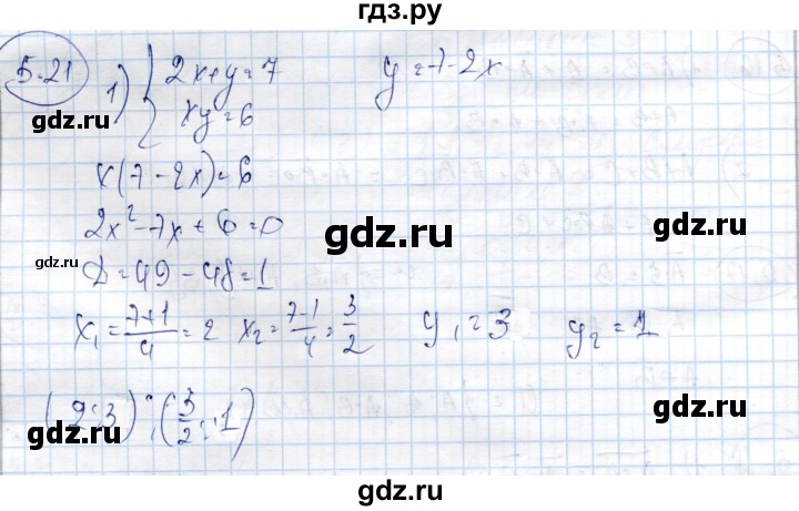ГДЗ по алгебре 9 класс Шыныбеков   раздел 5 - 5.21, Решебник