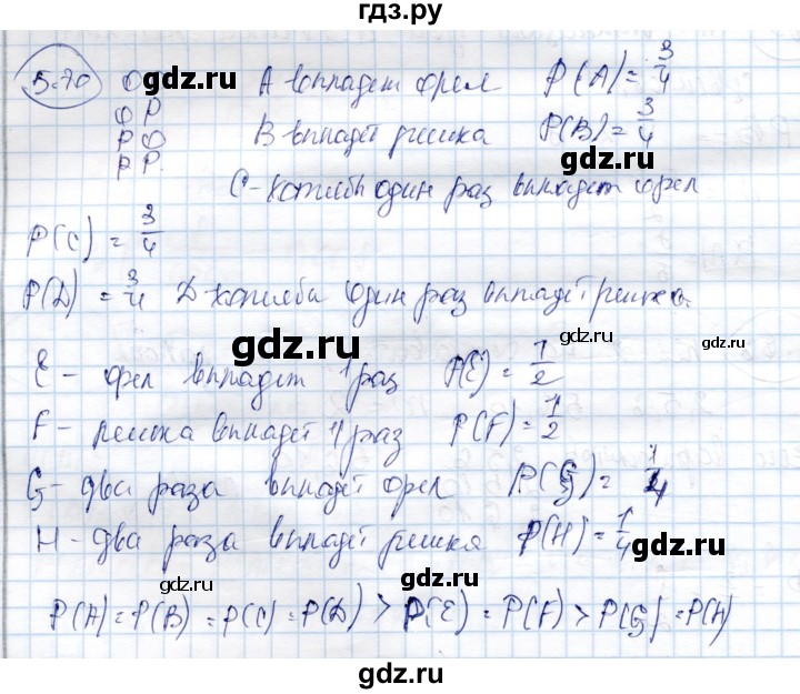 ГДЗ по алгебре 9 класс Шыныбеков   раздел 5 - 5.70, Решебник