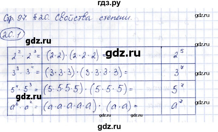 ГДЗ по алгебре 7 класс Зубарева рабочая тетрадь  §20 - 20.1, Решебник