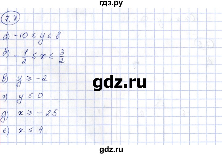 ГДЗ по алгебре 7 класс Зубарева рабочая тетрадь (Мордкович)  §7 - 7.7, Решебник