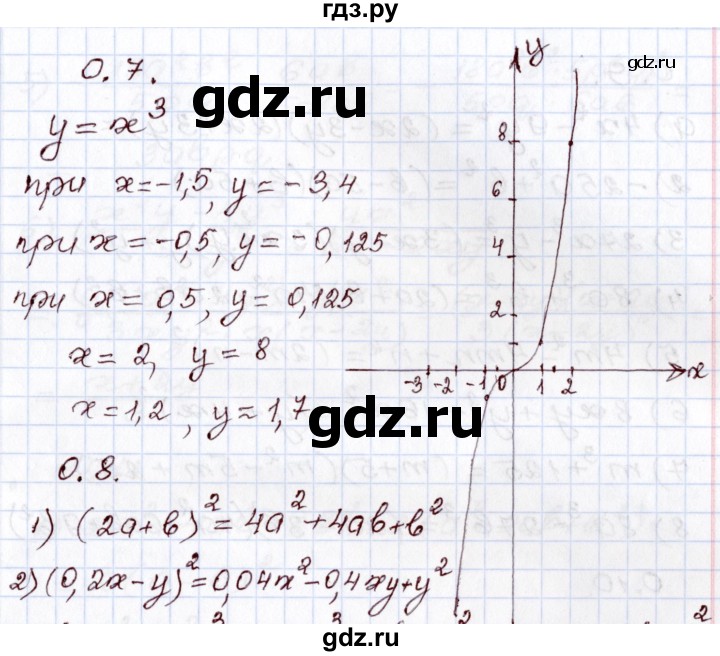 ГДЗ по алгебре 8 класс Шыныбеков   раздел 0 / упражнение - 0.7, Решебник