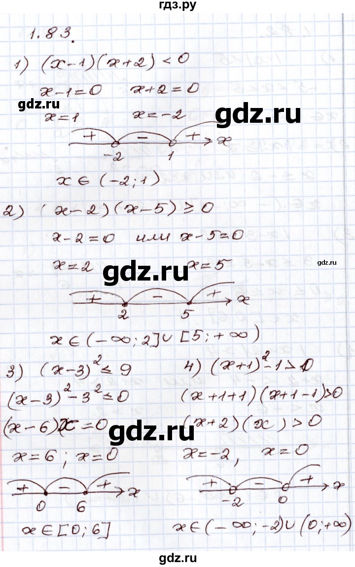 ГДЗ по алгебре 8 класс Шыныбеков   раздел 1 - 1.83, Решебник