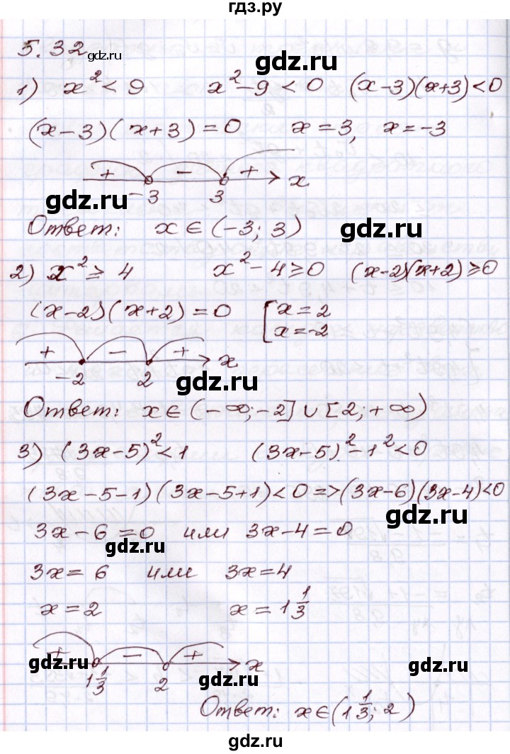 ГДЗ по алгебре 8 класс Шыныбеков   раздел 5 - 5.32, Решебник