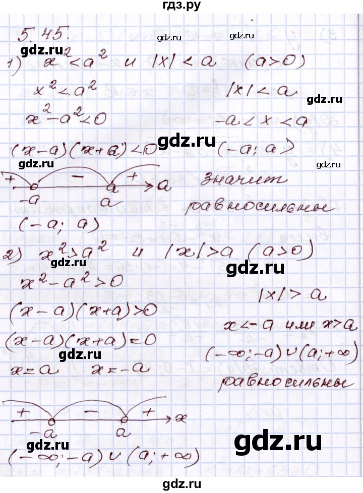 ГДЗ по алгебре 8 класс Шыныбеков   раздел 5 - 5.45, Решебник
