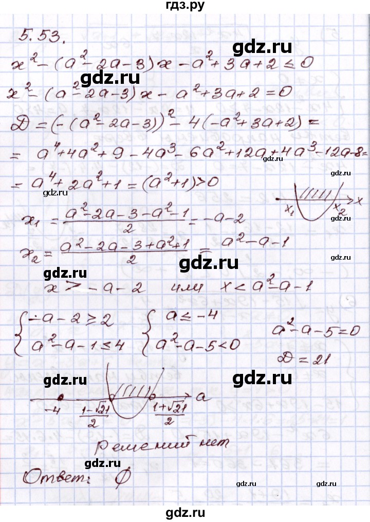 ГДЗ по алгебре 8 класс Шыныбеков   раздел 5 - 5.53, Решебник