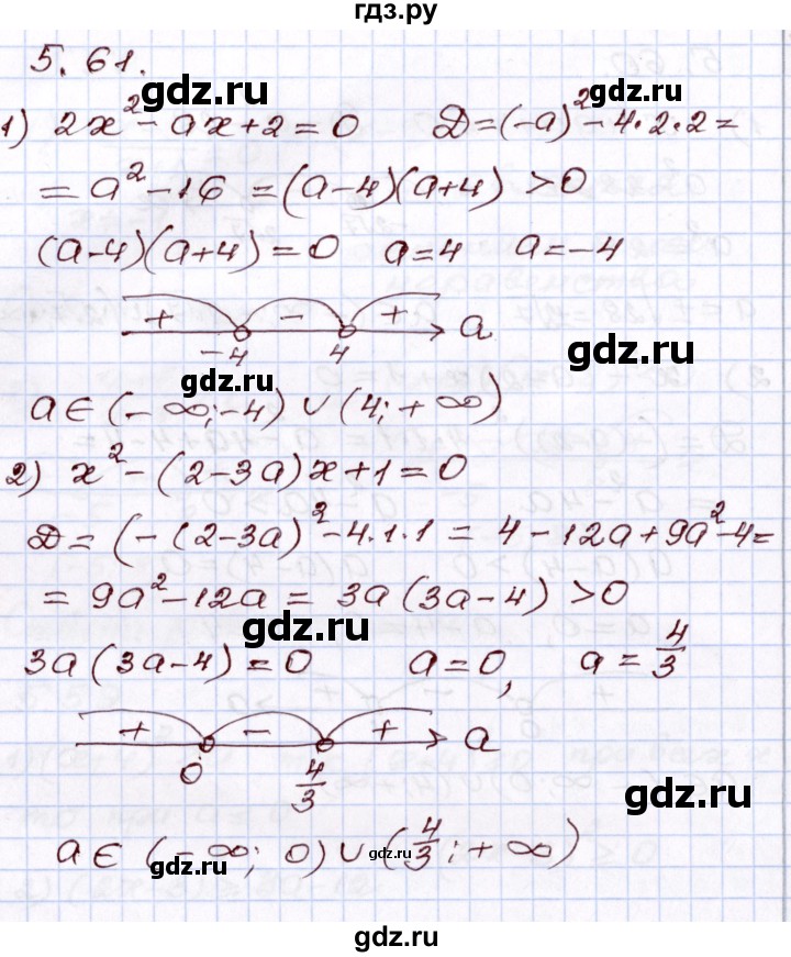 ГДЗ по алгебре 8 класс Шыныбеков   раздел 5 - 5.61, Решебник