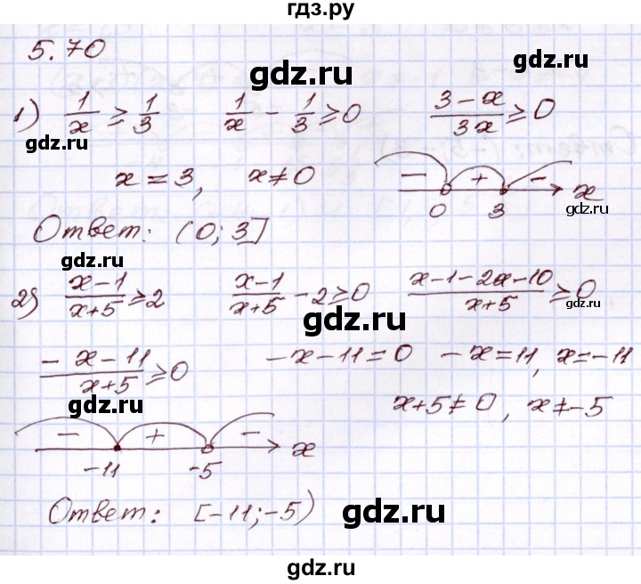 ГДЗ по алгебре 8 класс Шыныбеков   раздел 5 - 5.70, Решебник