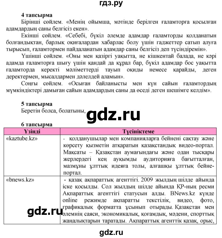 ГДЗ по казахскому языку 7 класс Косымова   страницы (бет) - 115, Решебник