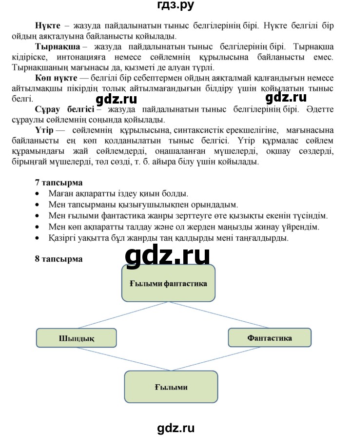 ГДЗ по казахскому языку 7 класс Косымова   страницы (бет) - 185, Решебник