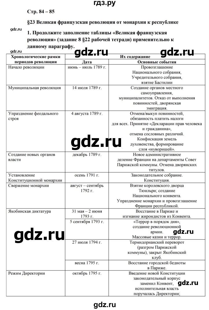 ГДЗ по истории 7 класс Баранов рабочая тетрадь Всеобщая история  страница - 84, Решебник