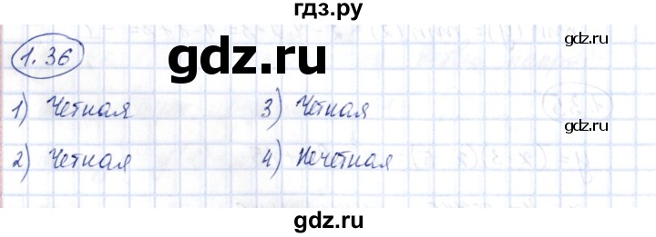 ГДЗ по алгебре 10 класс Шыныбеков   раздел 1 - 1.36, Решебник