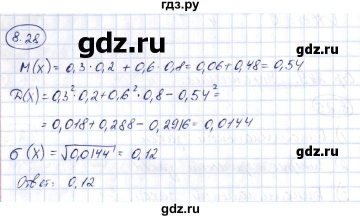 ГДЗ по алгебре 10 класс Шыныбеков   раздел 8 - 8.28, Решебник