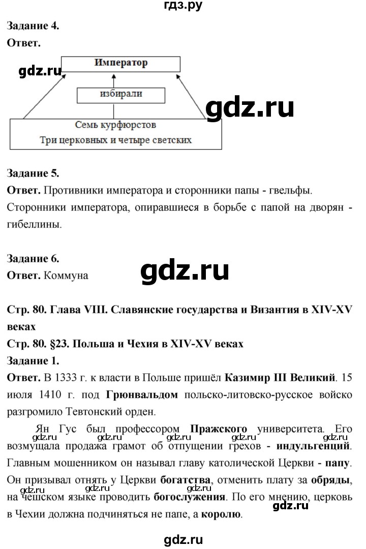 ГДЗ по истории 6 класс Чернова рабочая тетрадь Средние века (Агибалов)  страница - 80, Решебник 2024