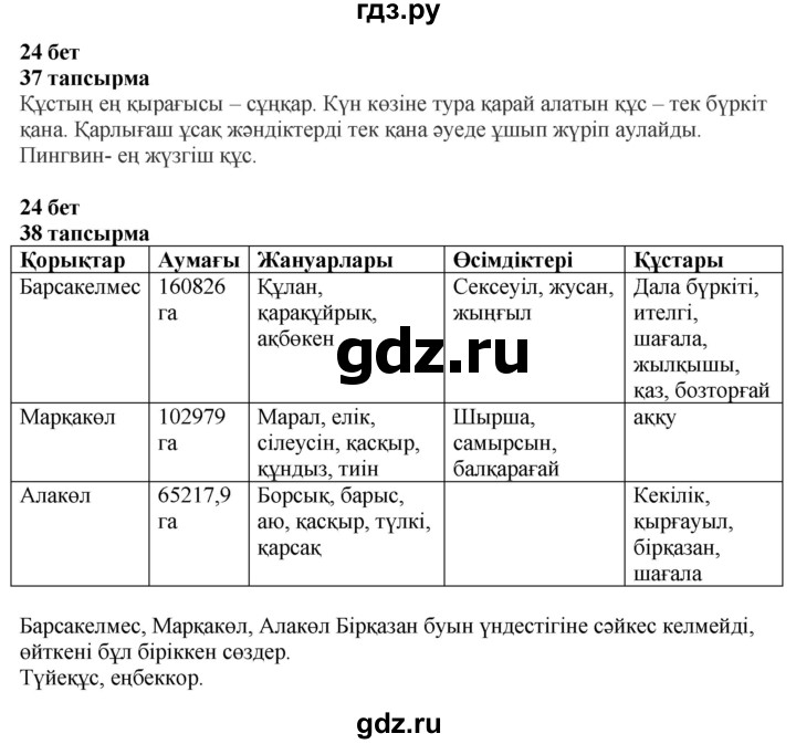 ГДЗ по казахскому языку 4 класс Жұмабаева   1-бөлiм. бет - 24, Решебник