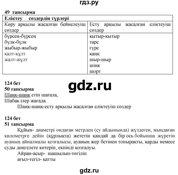 ГДЗ по казахскому языку 4 класс Жұмабаева   2-бөлiм. бет - 124, Решебник