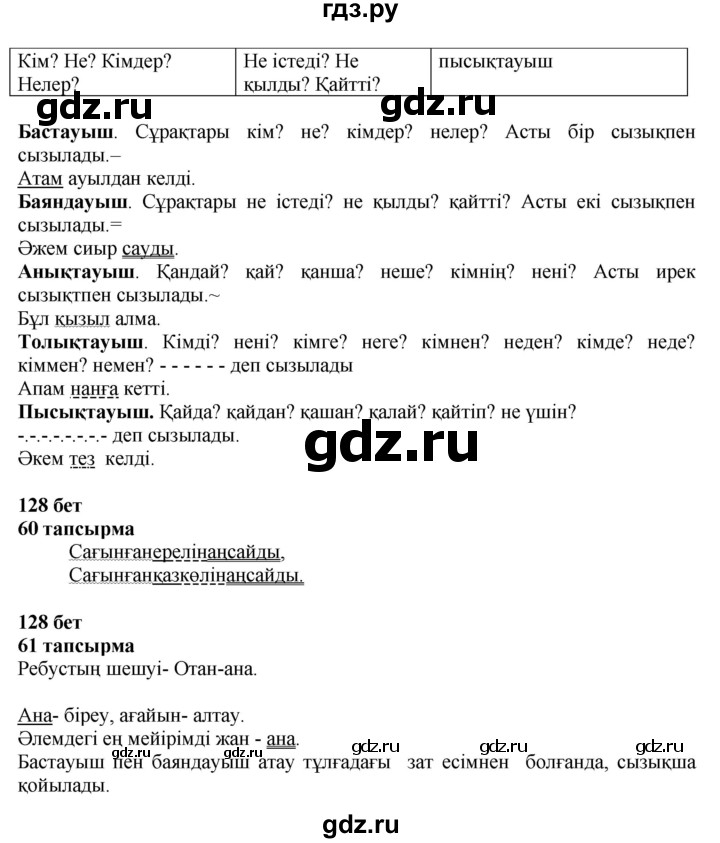 ГДЗ по казахскому языку 4 класс Жұмабаева   2-бөлiм. бет - 128, Решебник