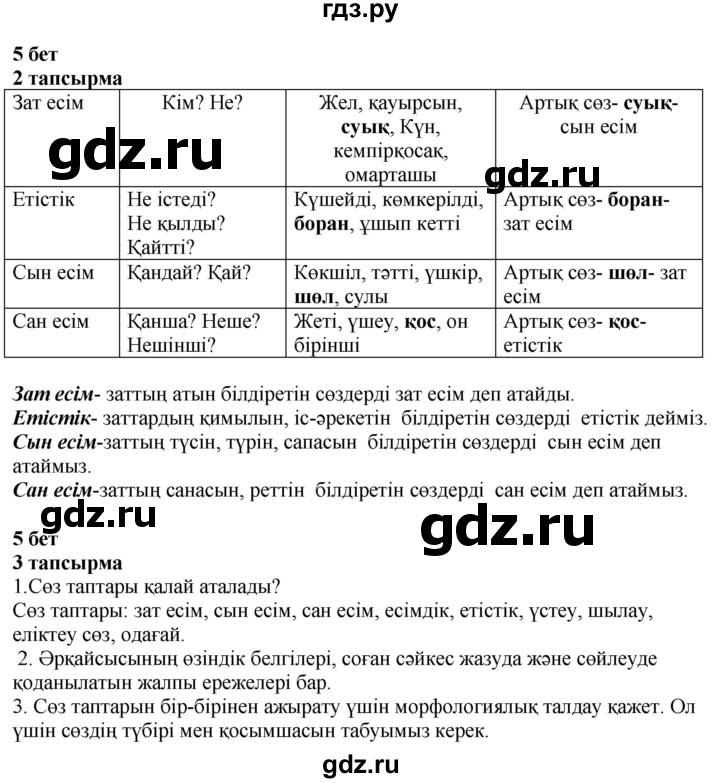 ГДЗ по казахскому языку 4 класс Жұмабаева   2-бөлiм. бет - 5, Решебник