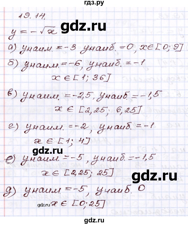 ГДЗ по алгебре 8 класс Мордкович   §19 - 19,14, Решебник