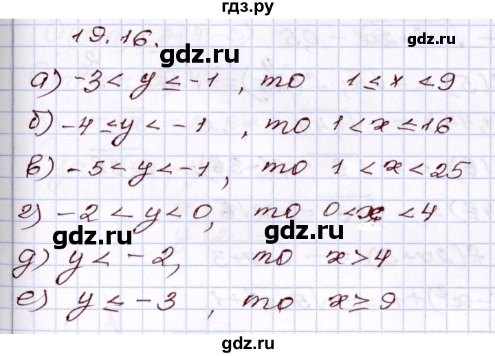 ГДЗ по алгебре 8 класс Мордкович   §19 - 19,16, Решебник