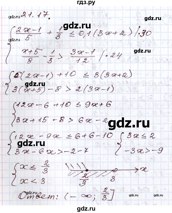 ГДЗ по алгебре 8 класс Мордкович   §21 - 21.17, Решебник