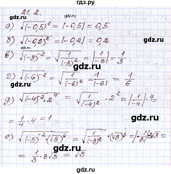 ГДЗ по алгебре 8 класс Мордкович   §21 - 21.2, Решебник