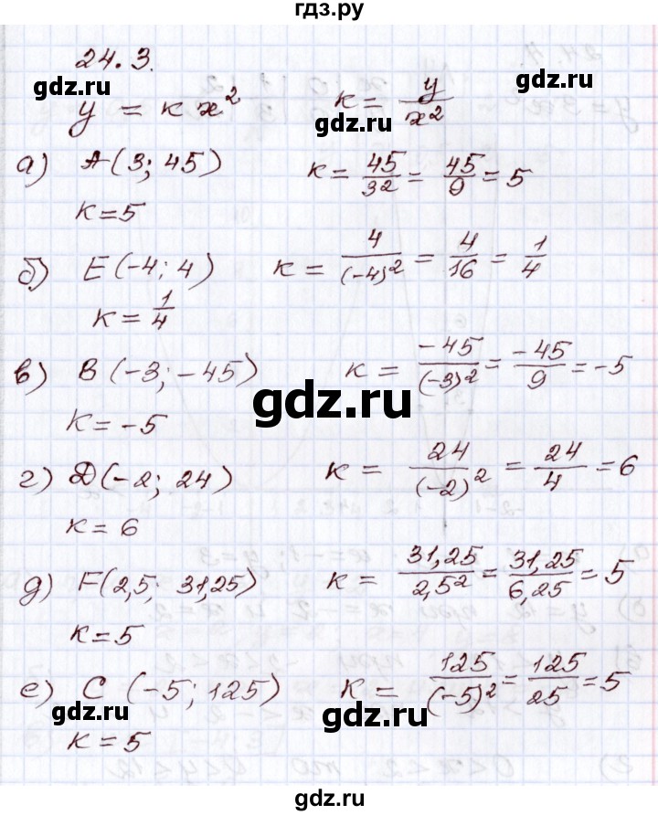 ГДЗ по алгебре 8 класс Мордкович   §24 - 24.3, Решебник