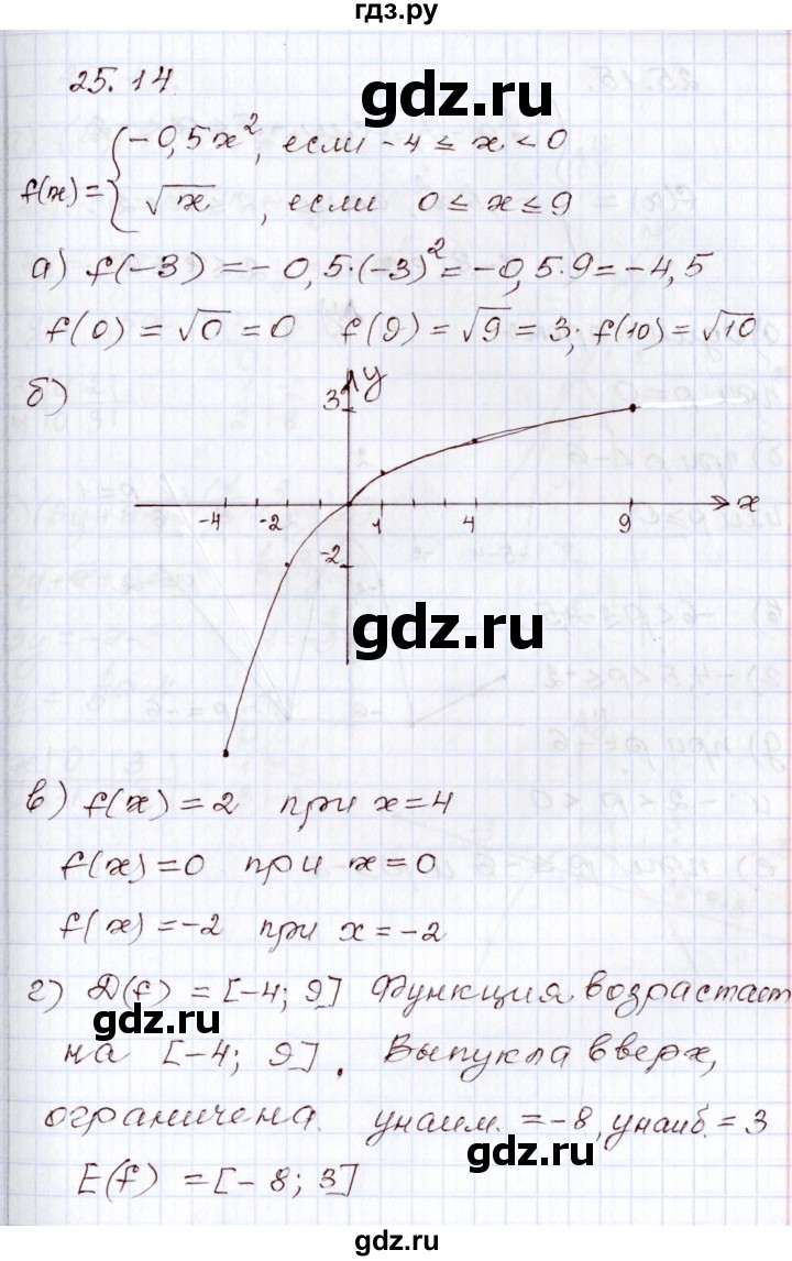 ГДЗ по алгебре 8 класс Мордкович   §25 - 25.14, Решебник