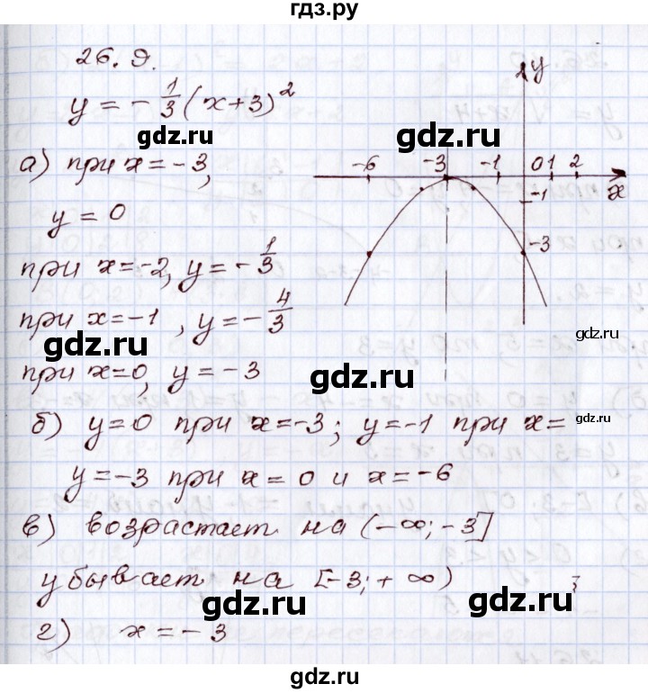 ГДЗ по алгебре 8 класс Мордкович   §26 - 26.9, Решебник