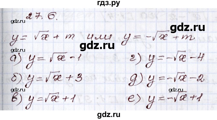 ГДЗ по алгебре 8 класс Мордкович   §27 - 27.6, Решебник