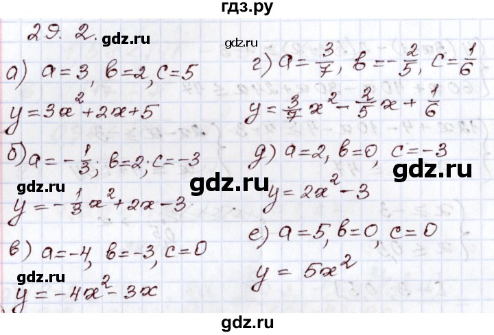 ГДЗ по алгебре 8 класс Мордкович   §29 - 29.2, Решебник