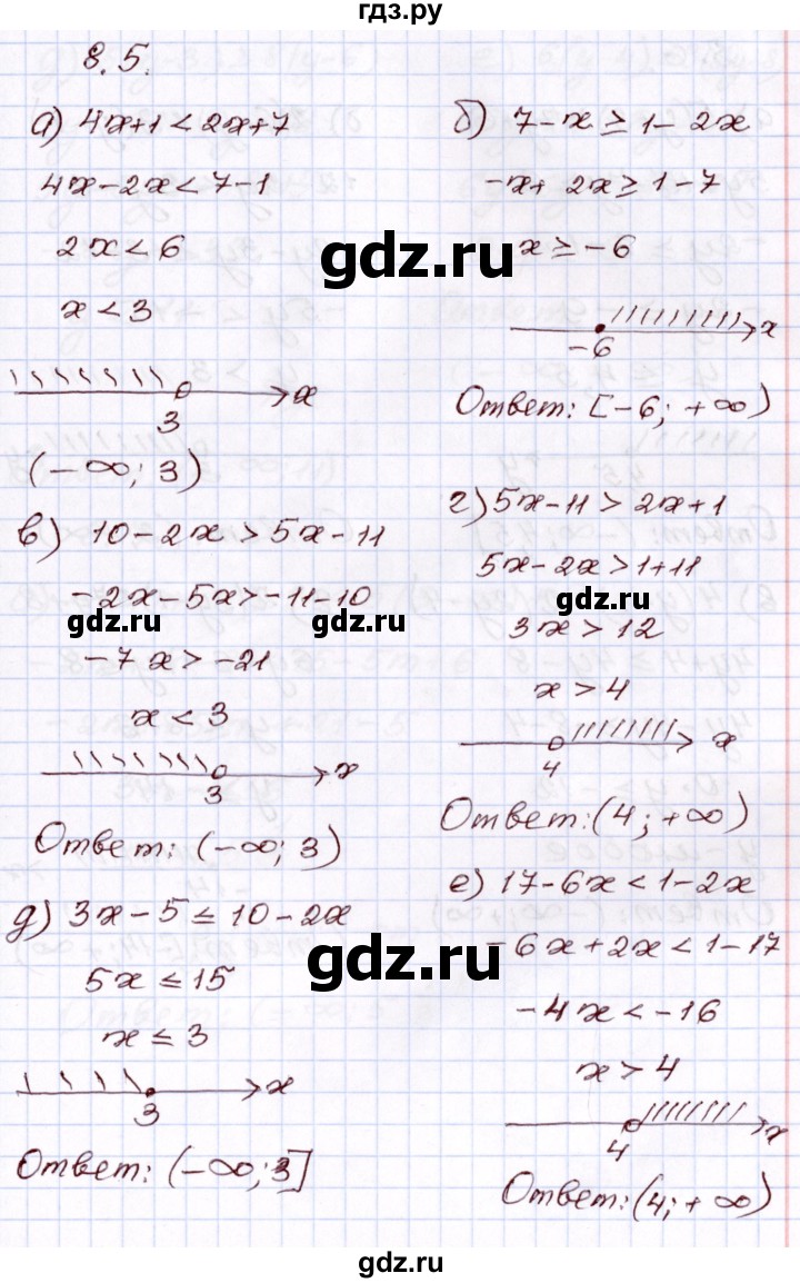 ГДЗ по алгебре 8 класс Мордкович   §8 - 8.5, Решебник