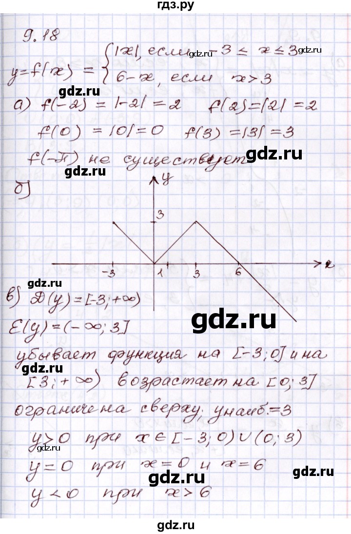ГДЗ по алгебре 8 класс Мордкович   §9 - 9.18, Решебник