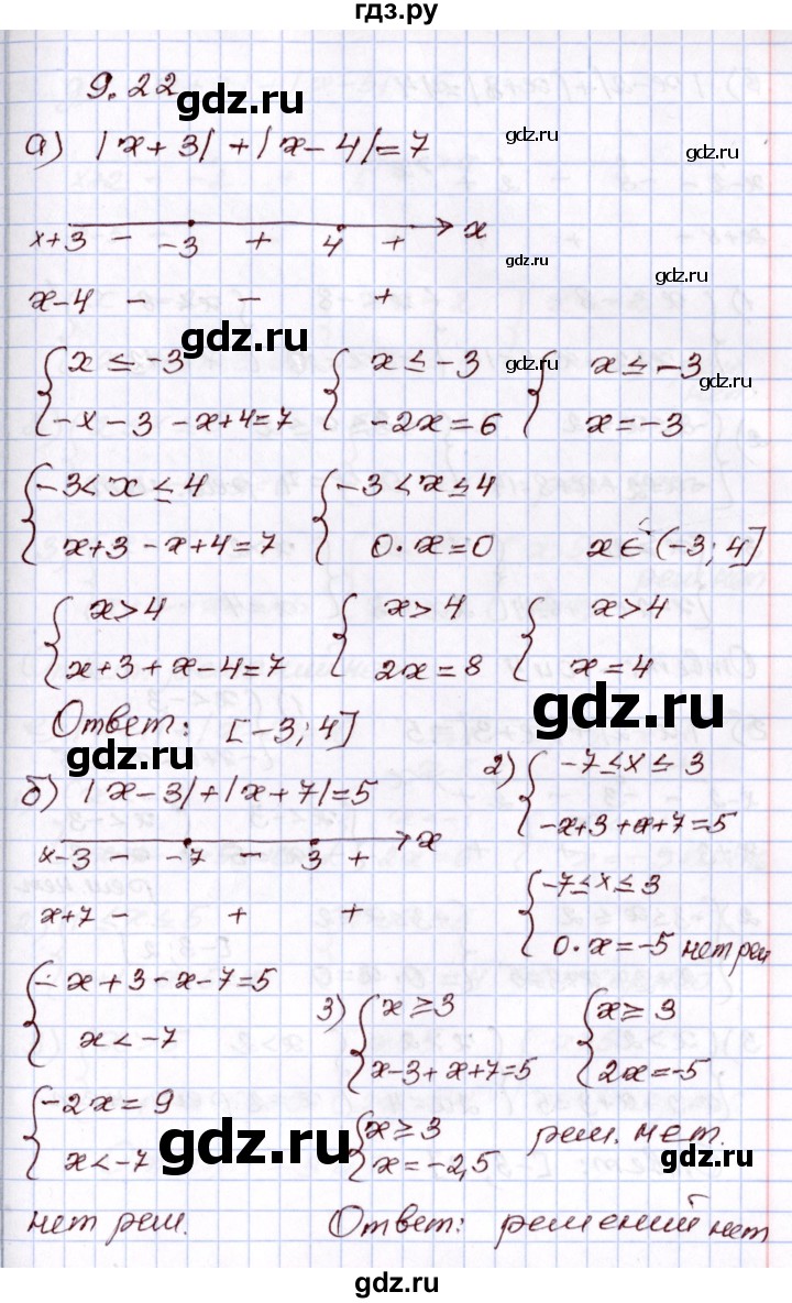 ГДЗ по алгебре 8 класс Мордкович   §9 - 9.22, Решебник