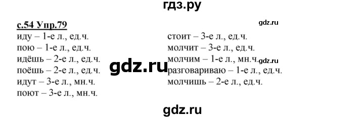 ГДЗ по русскому языку 4 класс Кибирева   часть 2. страница - 54, Решебник №1