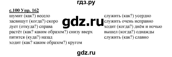 ГДЗ по русскому языку 4 класс Кибирева   часть 2. страница - 100, Решебник №1