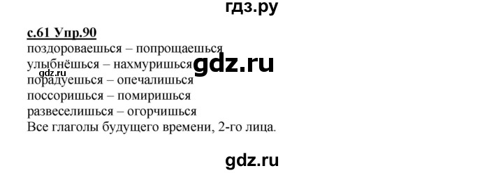 ГДЗ по русскому языку 4 класс Кибирева   часть 2. страница - 61, Решебник №1