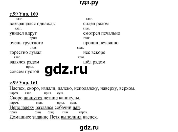 ГДЗ по русскому языку 4 класс Кибирева   часть 2. страница - 99, Решебник №1