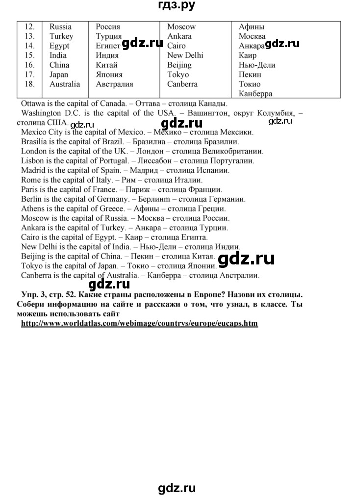 ГДЗ по английскому языку 5 класс Маневич Options  страница - 52, Решебник к учебнику 2019