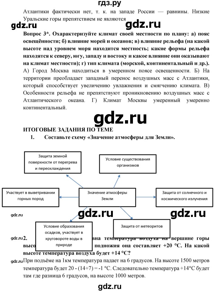 ГДЗ по географии 6 класс Герасимова   страница - 77, Решебник