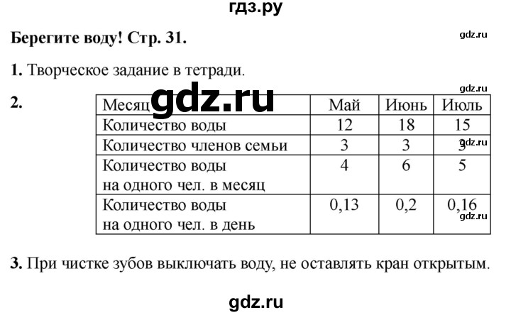 ГДЗ по окружающему миру 3 класс Соколова рабочая тетрадь (Плешаков)  тетрадь №1. страница - 31, Решебник 2024