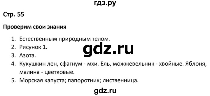 ГДЗ по окружающему миру 3 класс Соколова рабочая тетрадь (Плешаков)  тетрадь №1. страница - 55, Решебник 2020