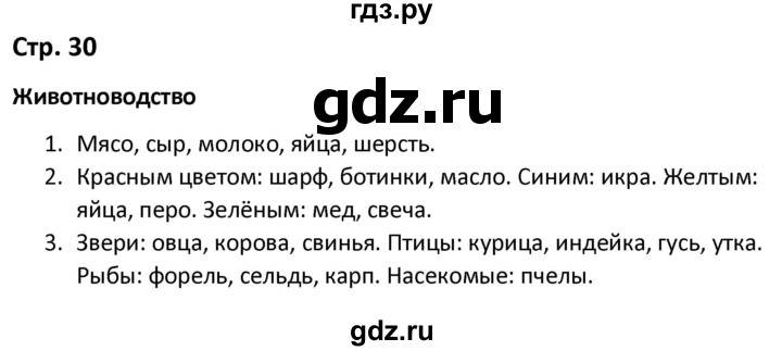ГДЗ по окружающему миру 3 класс Соколова рабочая тетрадь (Плешаков)  тетрадь №2. страница - 30, Решебник 2020