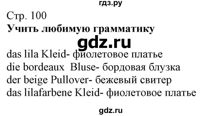 ГДЗ по немецкому языку 8 класс Радченко  Углубленный уровень страница - 100, Решебник