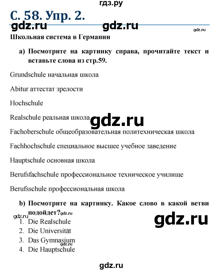 ГДЗ по немецкому языку 8 класс Радченко Wunderkinder Plus Базовый и углубленный уровень страница - 59, Решебник к учебнику Wunderkinder